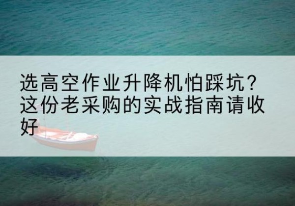 孟村高空作业升降机厂家推荐-选高空作业升降机怕踩坑？这份老采购的实战指南请收好