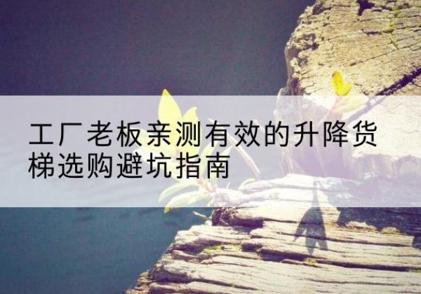 孟村升降货梯怎么选-工厂老板亲测有效的升降货梯选购避坑指南